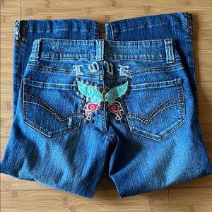 Embroidered Blue Jeans